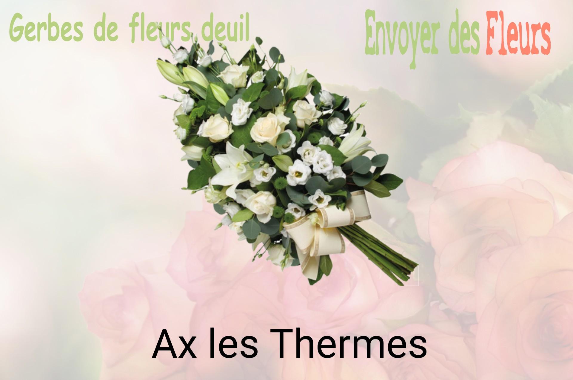 Gerbe de fleurs de deuil livrée à Ax-les-Thermes